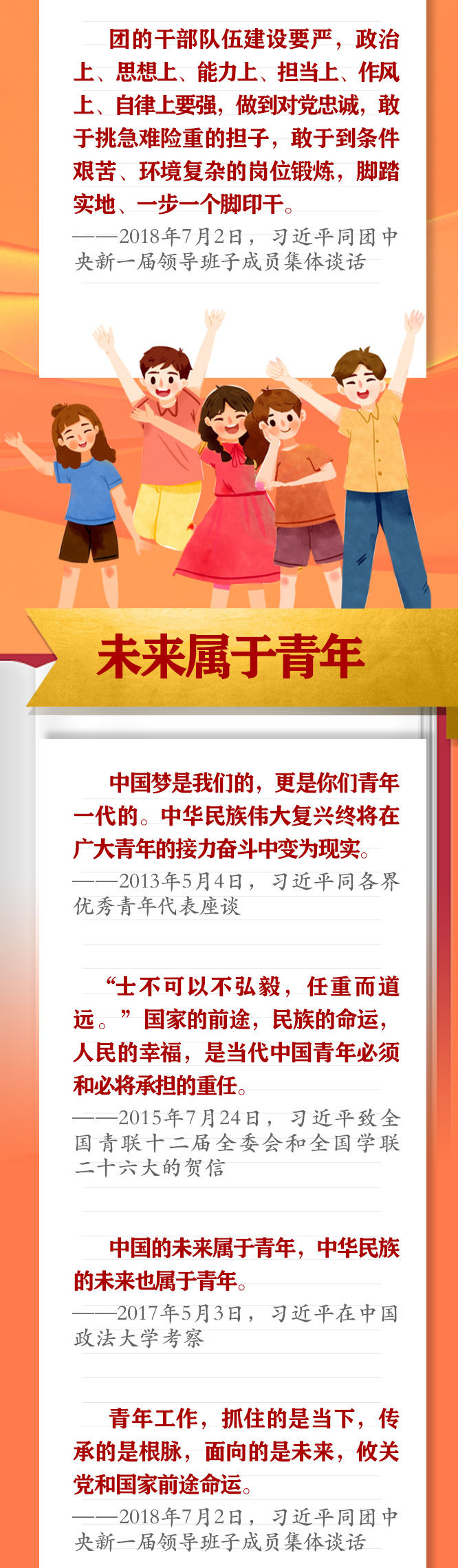 手繪長(zhǎng)卷 | 共青團(tuán)員們，總書記這些話要牢記