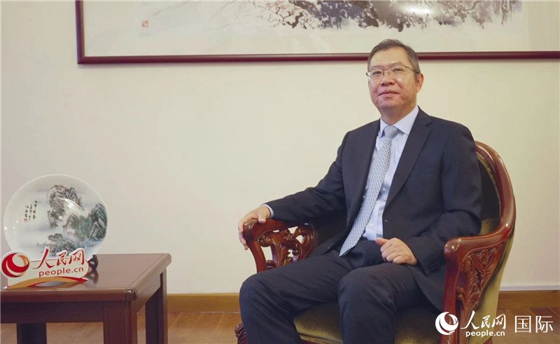 駐非盟使團團長胡長春大使接受人民網(wǎng)專訪。人民網(wǎng)記者 劉寧攝