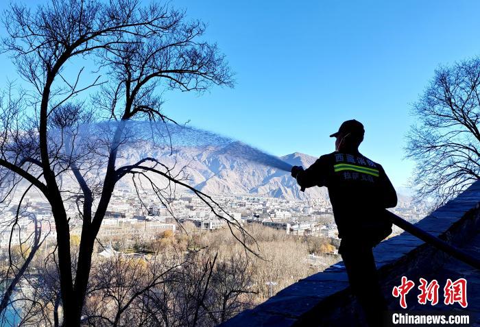 12月6日，布達(dá)拉宮消防救援大隊(duì)在布達(dá)拉宮山體林草區(qū)域開展?jié)窕ぷ??！㈣?攝