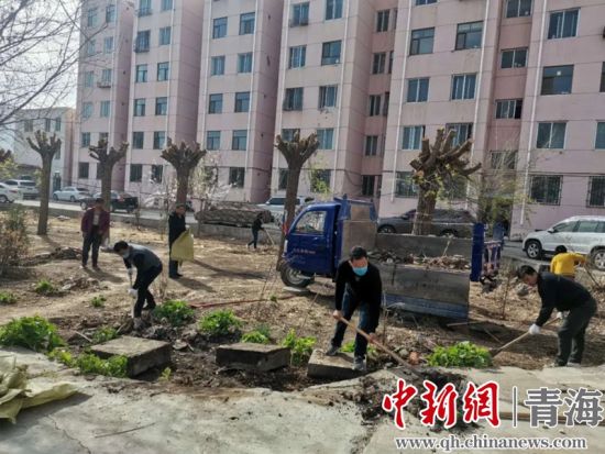 圖為尖扎干部職工生態(tài)建設(shè)和環(huán)境保護(hù)現(xiàn)場。尖宣 供圖