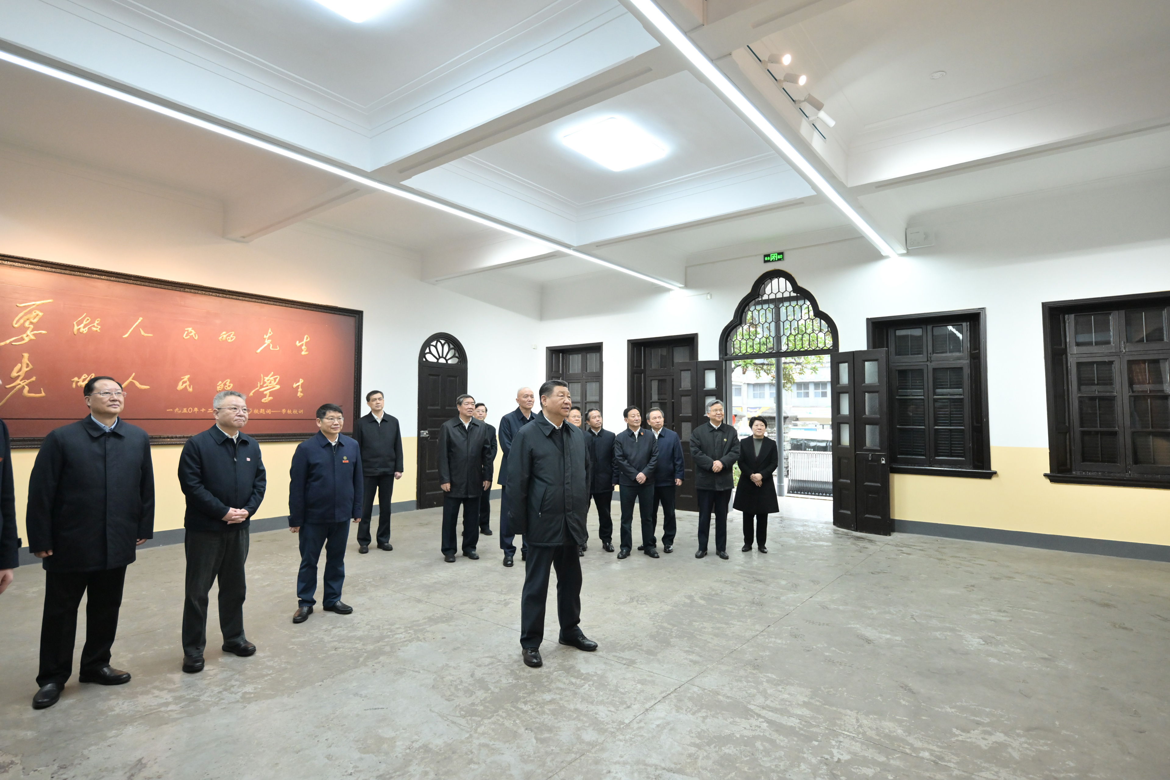 3月18日，習(xí)近平總書記在湖南第一師范學(xué)院（城南書院校區(qū)）考察。