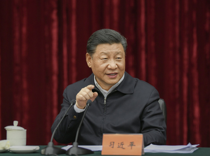 2019年4月15日至17日，中共中央總書記、國家主席、中央軍委主席習(xí)近平在重慶考察，并主持召開解決“兩不愁三保障”突出問題座談會。這是4月16日下午，習(xí)近平主持召開解決“兩不愁三保障”突出問題座談會并發(fā)表重要講話。新華社記者 謝環(huán)馳 攝
