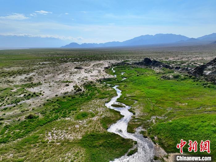 圖為航拍都蘭湖國(guó)家濕地公園綠意盎然?！∑钤鲚?攝